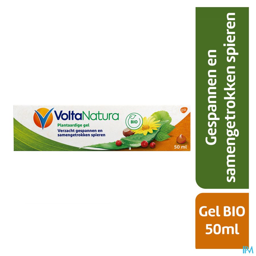 VoltaNatura Gel, à base de plantes BIO (Aloe Vera & Arnica), apaise les tensions musculaires, 50 ml