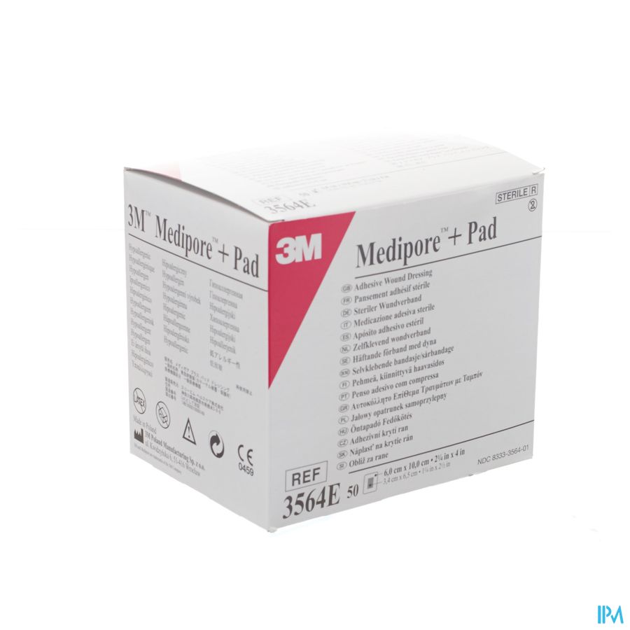 Medipore + Pad 3m 6x10,0cm 50 3564e