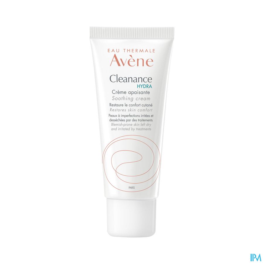 Eau Thermale Avène CLEANANCE HYDRA Crème apaisante - Restaure le confort cutané  - Peaux à imperfections irritées et desséchées par des traitements
