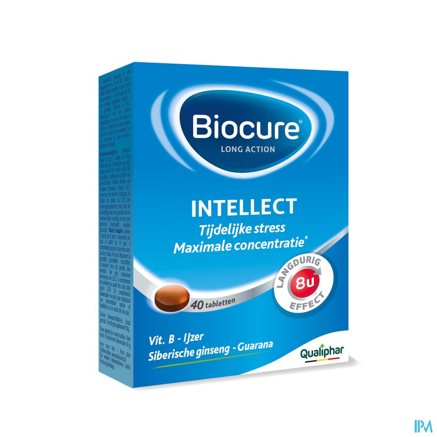 Biocure Intellect - concentration, mémoire, vitamine - 40 comprimés