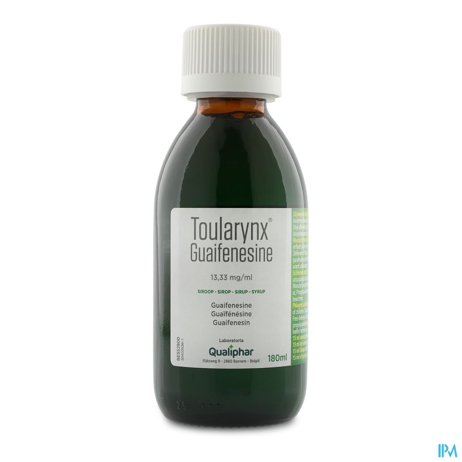 Toularynx Guaifenesine 180 ml sirop toux grasse