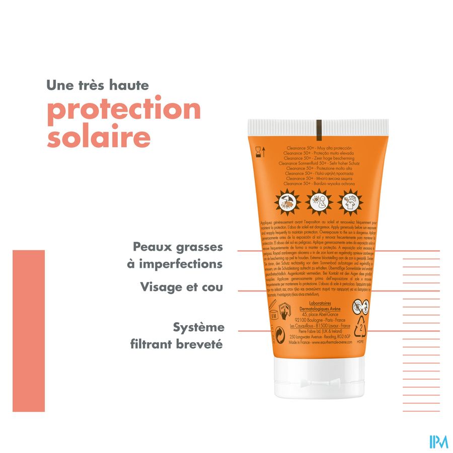 Eau Thermale Avène - Cleanance solaire SPF 50+