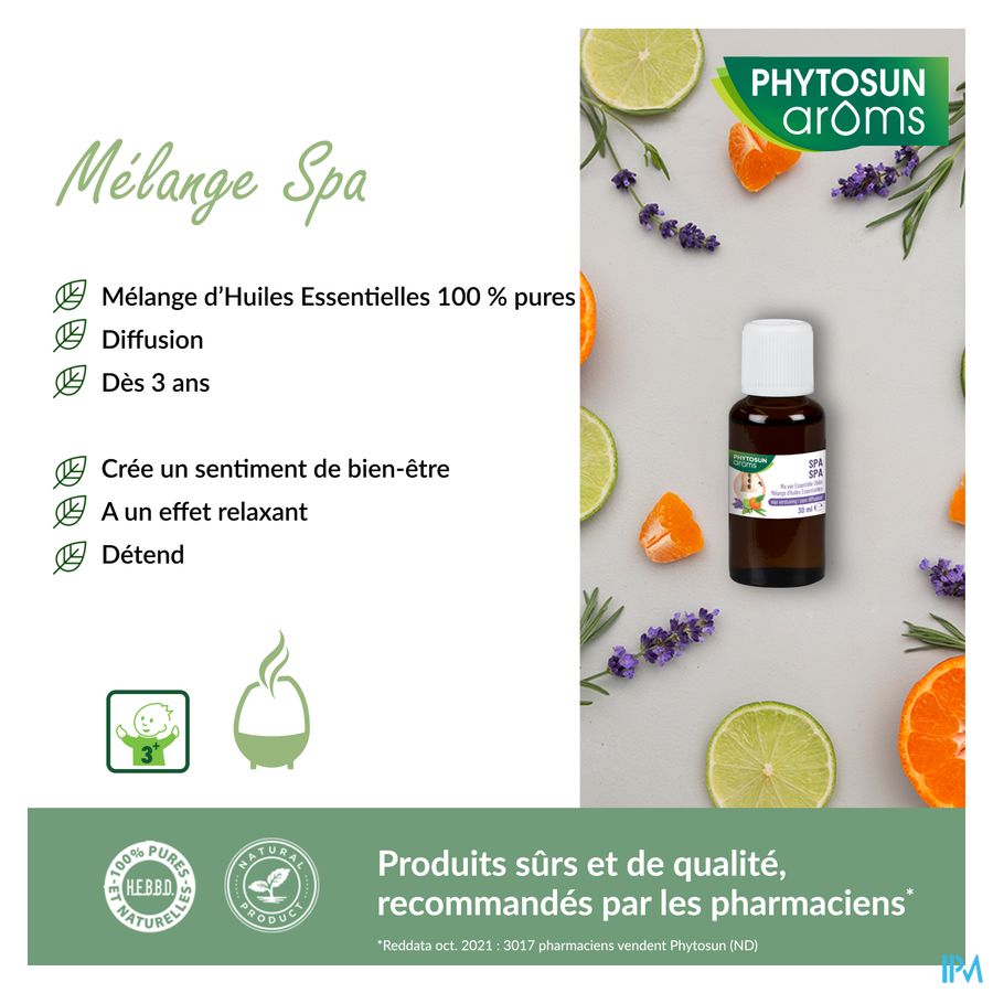 Phytosun® Mélange D’Huiles Essentielles – Spa – 30 ml – Détente & Bien-Être