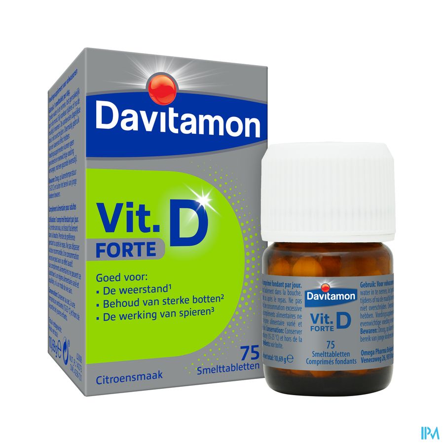 Davitamon® Vitamine D Forte Comprimé Fondant Goût Citron: Immunité, Os, Muscles