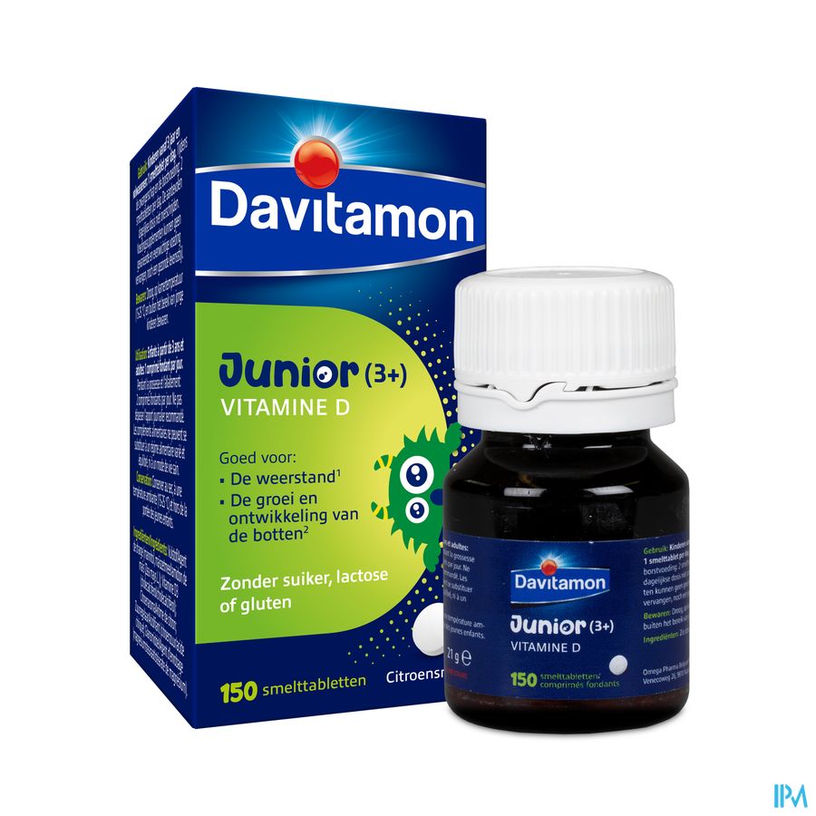 Davitamon® Junior Vitamine D 150 Comprimés À Partir De 3 Ans - Goût Citron
