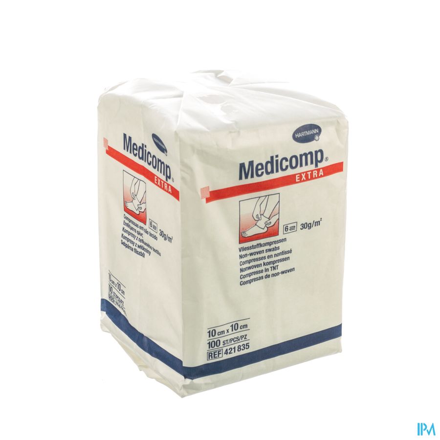 Medicomp 10x10cm 6pl. N.st. 100 P/s