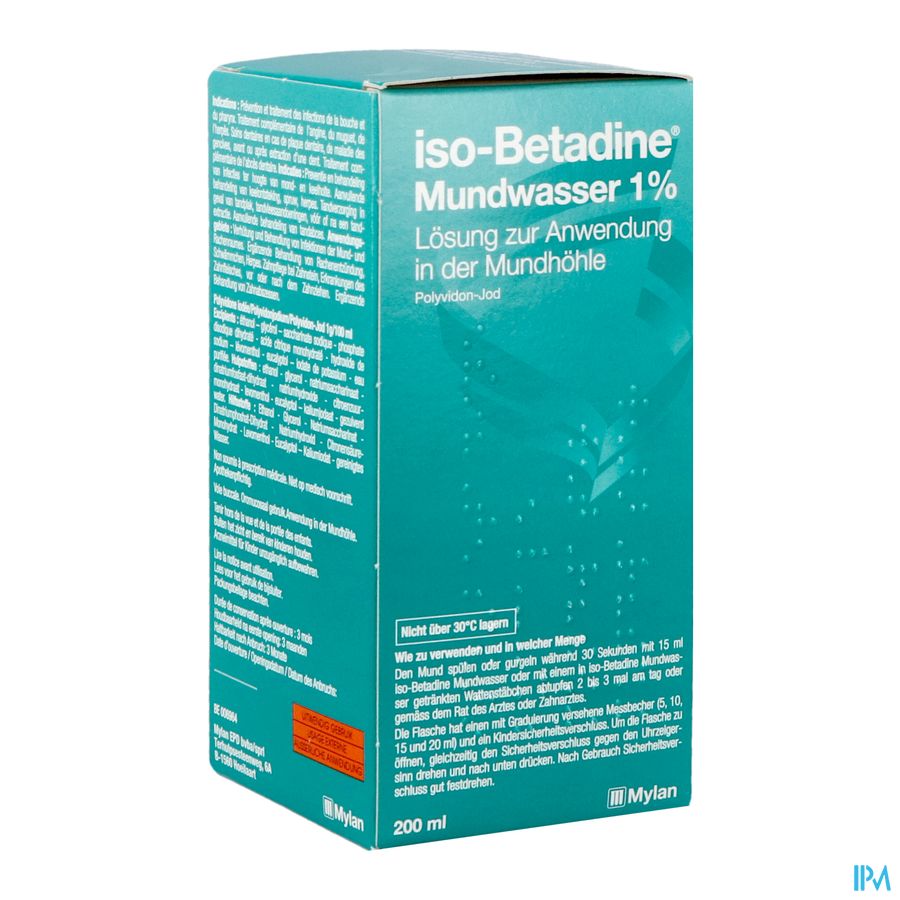 Iso Betadine 1% Nf Sol Bucc 200ml Ready To Use
