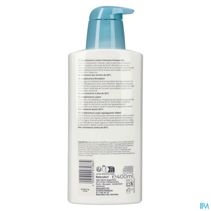 Eucerin Atopicontrol Emollient 400ml Nf