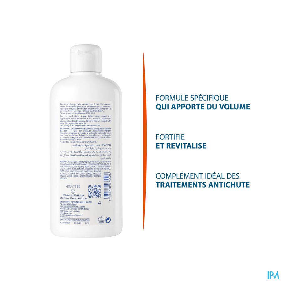 Ducray ANAPHASE+ shampooing antichute de cheveux 400ml