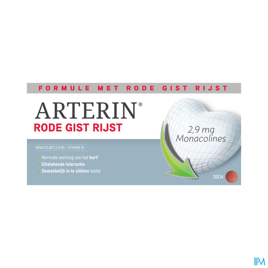 Arterin® Levure Rouge De Riz 2,9 Mg De Monacolines 180 Comprimés