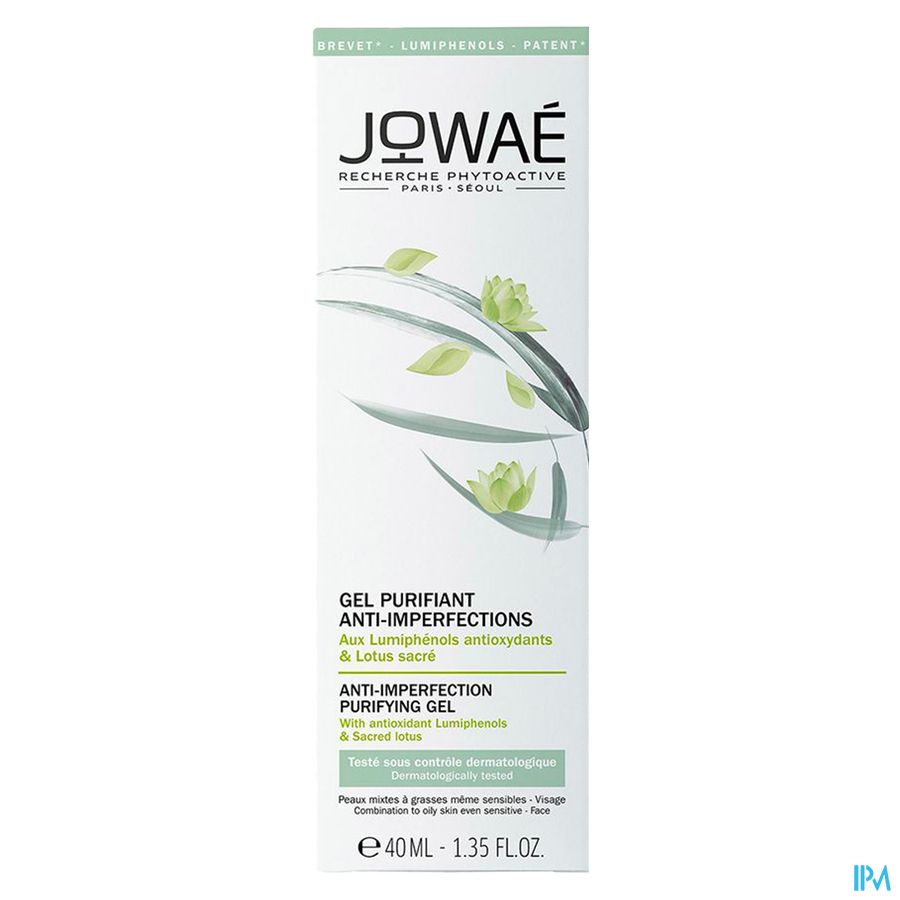 Jowae Gel Matifiant A/imperfections Tube 40ml