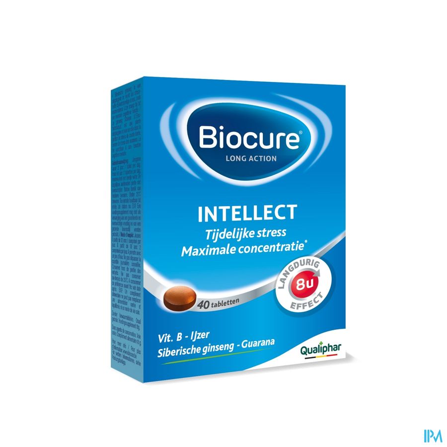 Biocure Intellect - concentration, mémoire, vitamine - 40 comprimés