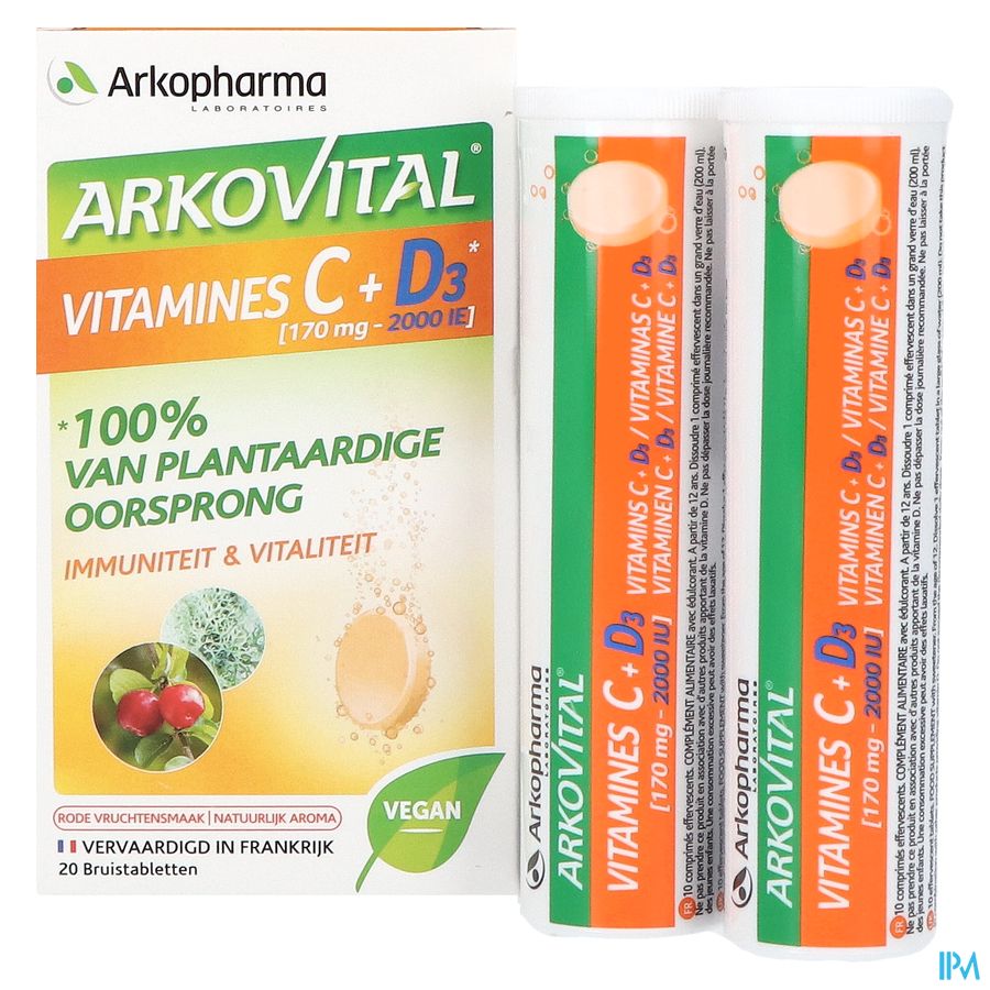 Arkovital Acerola 1000 Vit C + D3 Eff. Comp 20