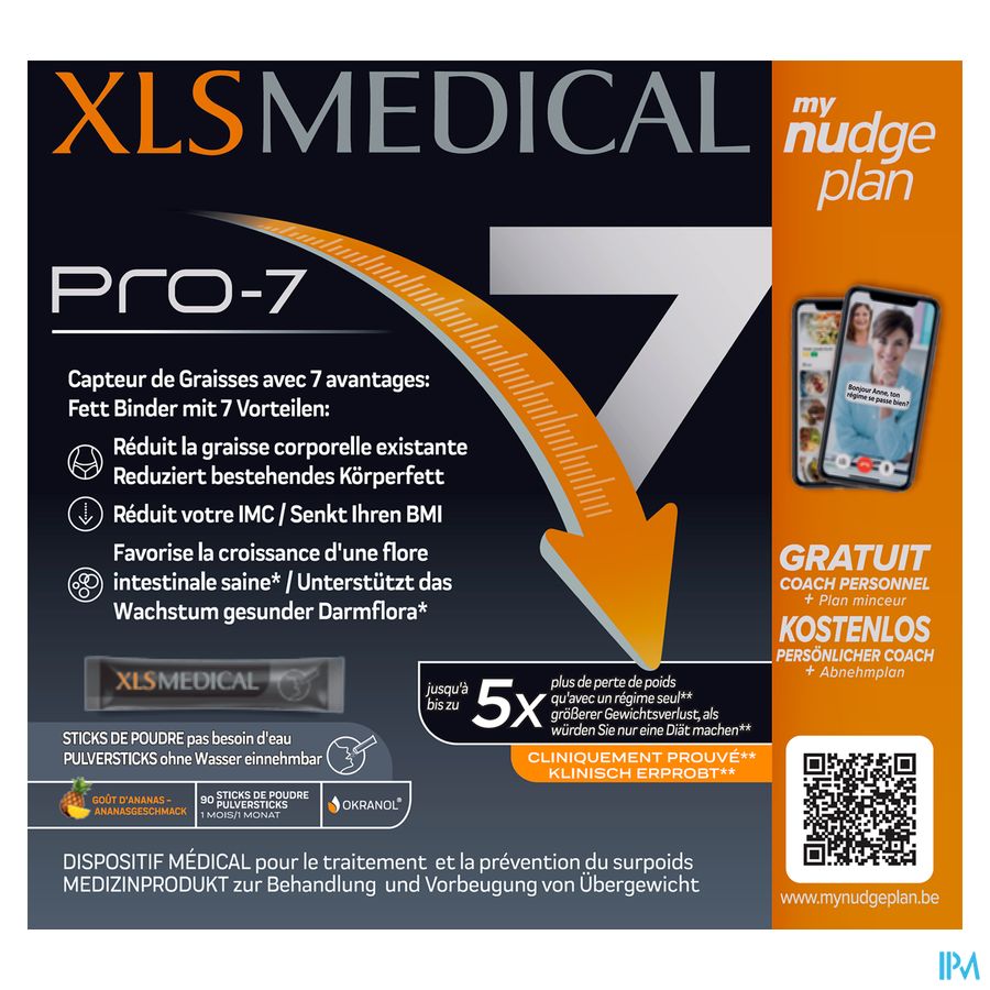 XLS Medical Pro-7 sticks de poudre – Perte de poids & 7 avantages cliniquement prouvés