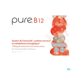 Pure B12. Vit. B12. Fatigue, stress, système nerveux. 60 compr. Fondants sublinguales.