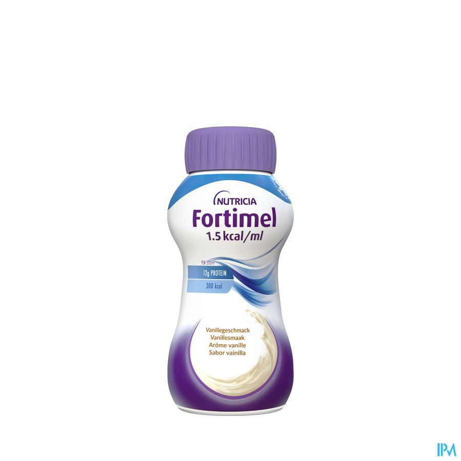 Fortimel 1.5kcal Arôme Vanille Complément Nutritionnel Dénutrition Bouteilles 4x200ml