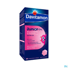 Davitamon® Junior Goût Framboise Multivit. 60 Compr. À Croquer À Partir De 3 Ans