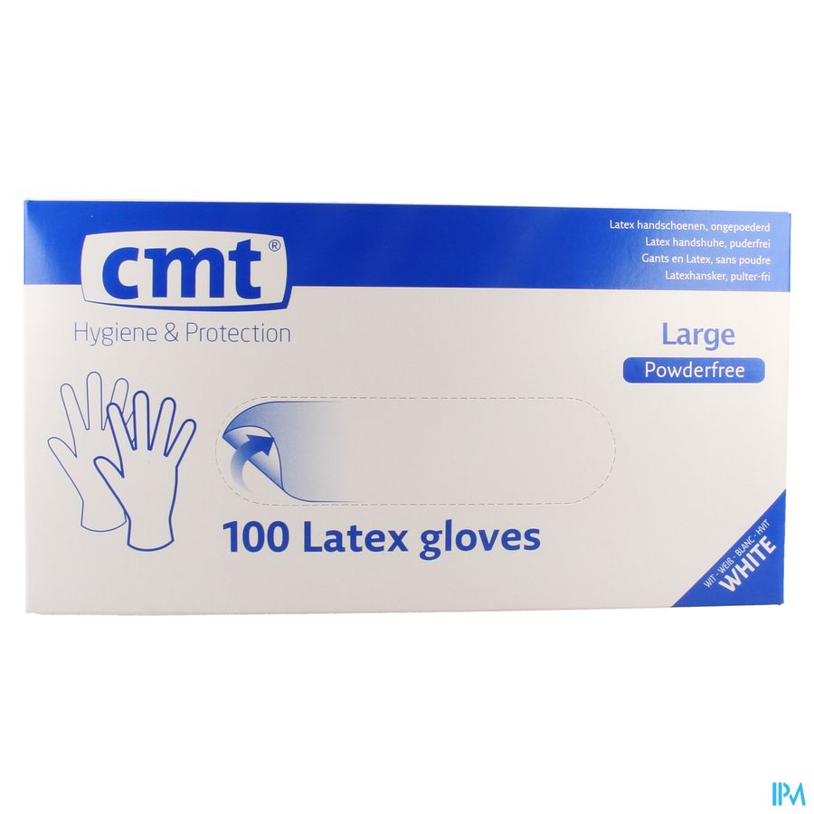 Cmt Gants Latex Blanc Pf l 100