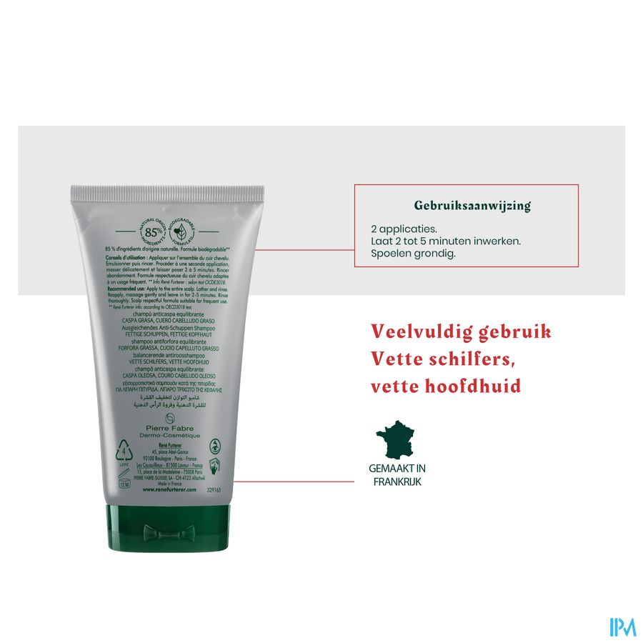 René Furterer Shampooing antipelliculaire pellicules grasse, cuir chevelu gras - Shampoing anti pelliculaire - NEOPUR MICROBIOME EXPERT