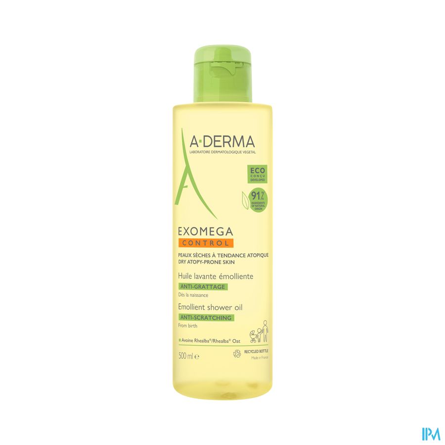 A-DERMA - EXOMEGA CONTROL HUILE LAVANTE ÉMOLLIENT ANTI-GRATTAGE REFILL peau à tendance atopique