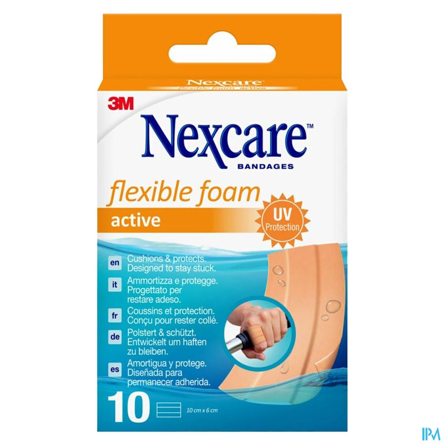 Nexcare 3m Flexible Foam Active Ha Pans Strips 10