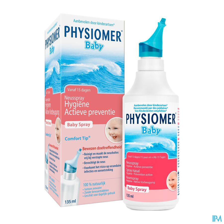 Physiomer® Baby Spray Nasal Isotonique 135ml - Prévention Ou En Cas De Rhume