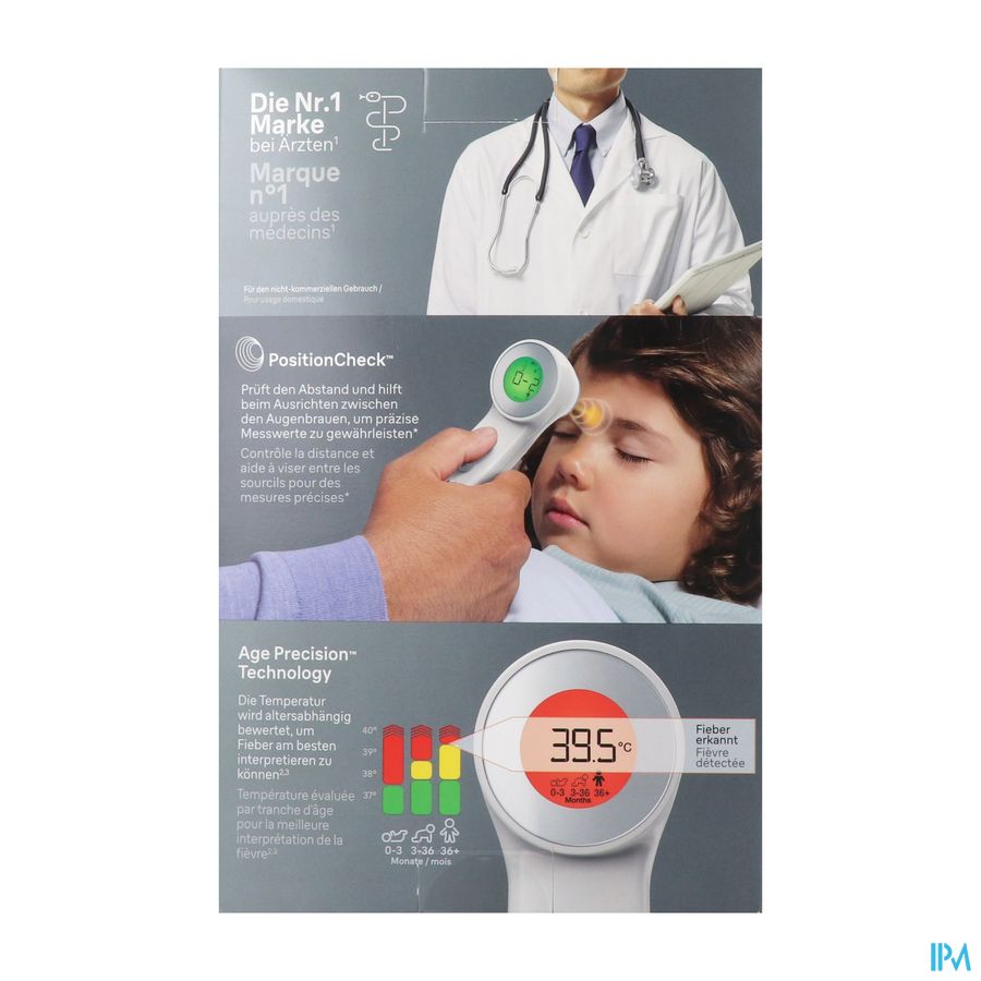 Braun Thermometre S/cont.+contact Age Precis.blanc