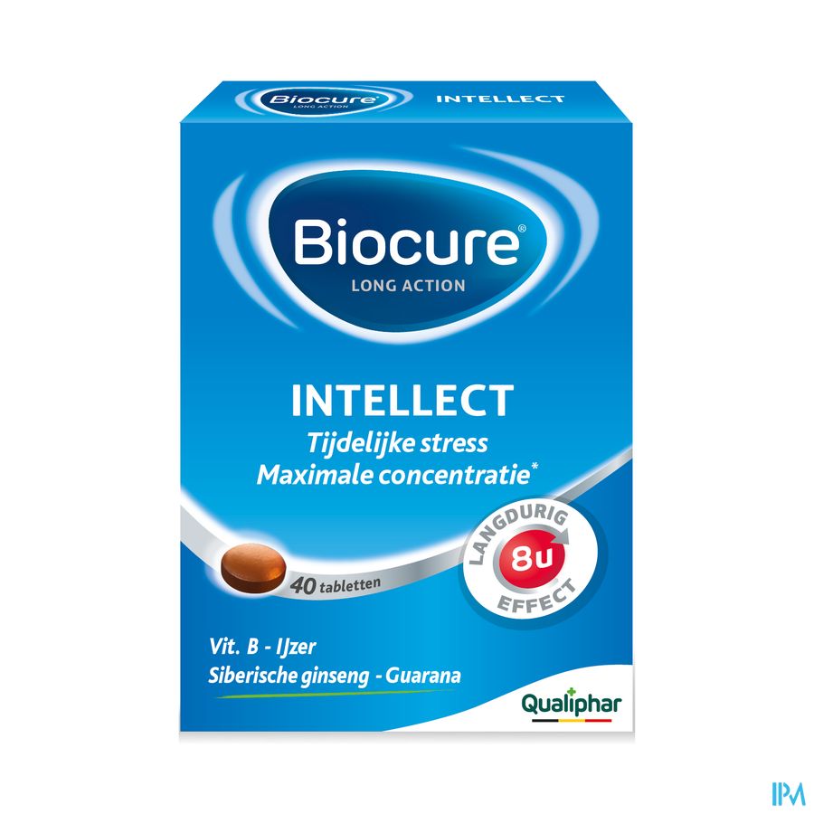 Biocure Intellect - concentration, mémoire, vitamine - 40 comprimés