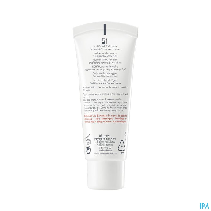 Eau Thermale Avène - Hydrance LÉGÈRE Émulsion hydratante Crème hydratante Peaux Sensibles