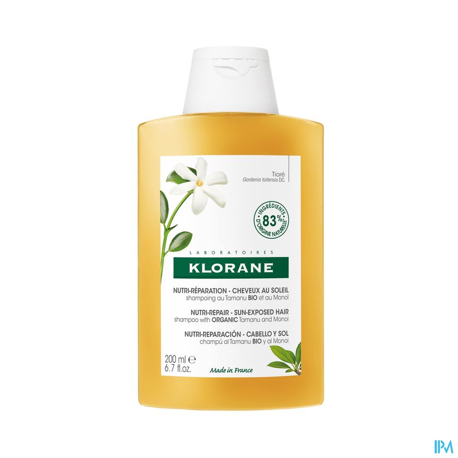Klorane Shampoing nutritif après-soleil - Cheveux exposés au soleil - au Monoï & Tamanu BIO
