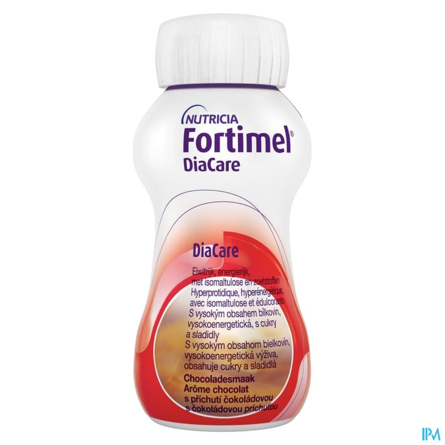 Fortimel DiaCare Arôme Chocolat Complément Nutritionnel Dénutrition Bouteilles 4x200ml