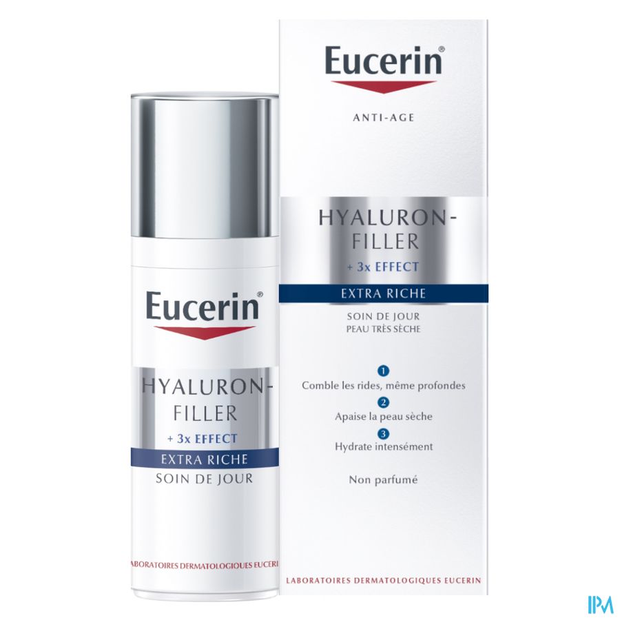 Hyaluron-Filler Extra Riche Soin de Jour Anti-Rides & Anti-Âge Peau Très Sèche avec pompe 50ml