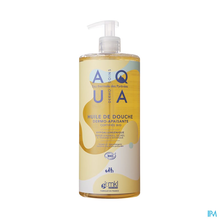 Aqua Huile Douche Dermo Apaisante Bio Fl Pompe 1l