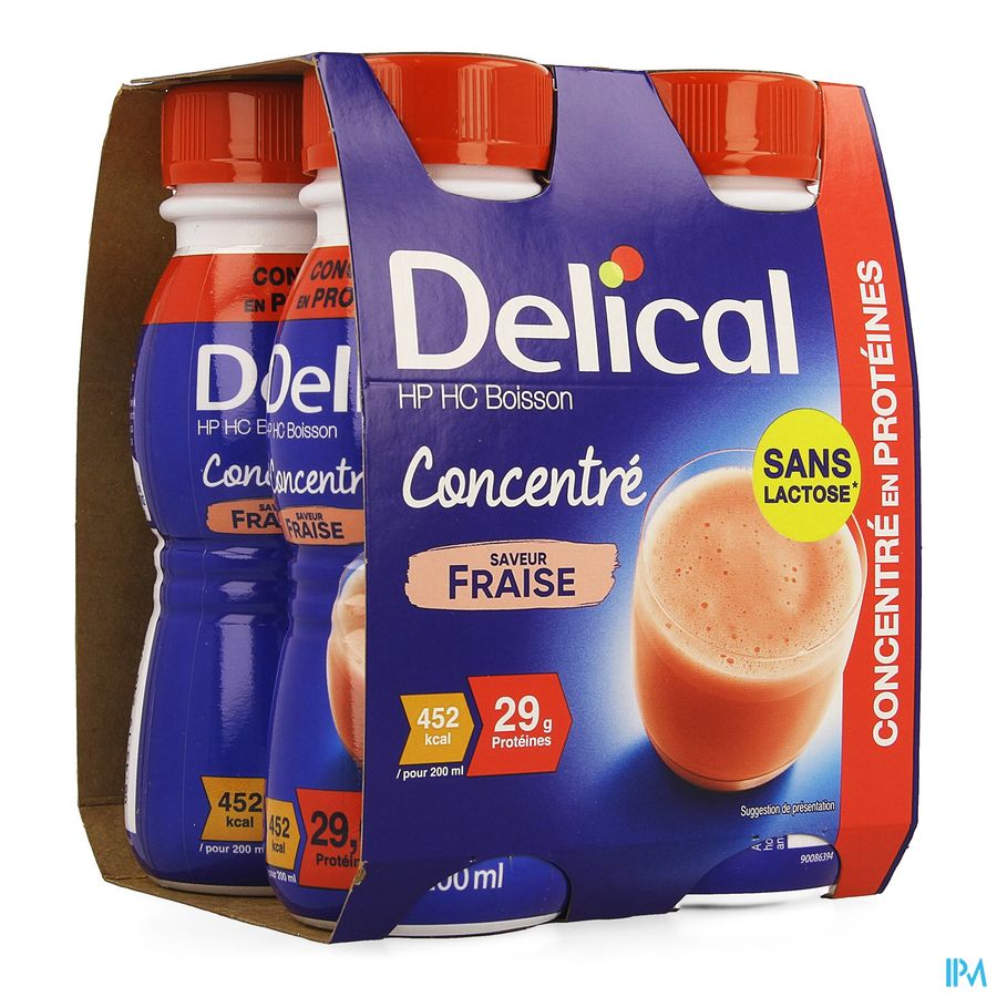 Delical Concentre Fraise 4x200ml