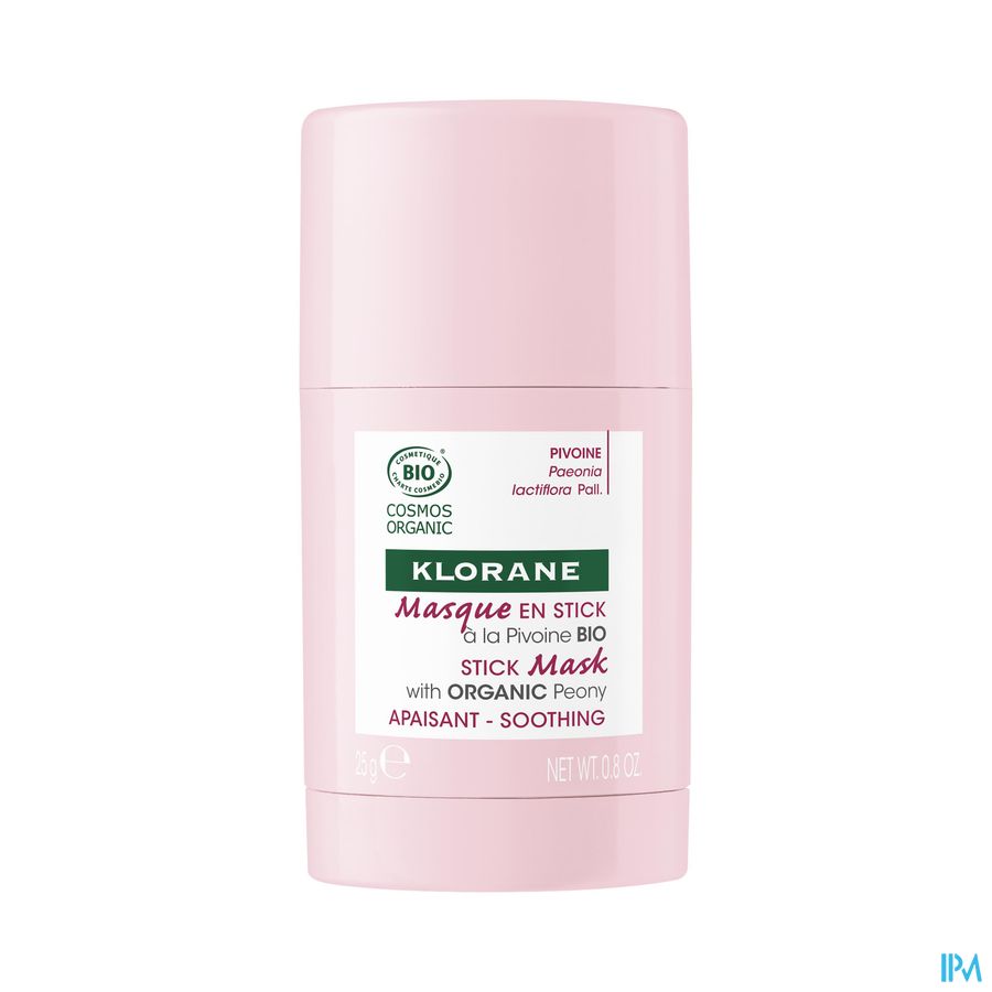 Klorane — Masque en Stick Apaisant à la Pivoine BIO — Peaux sensibles