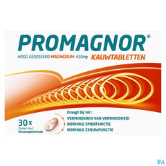 Promagnor:  Magnésium Hautement Dosé 450mg (30  Comprimés à croquer)