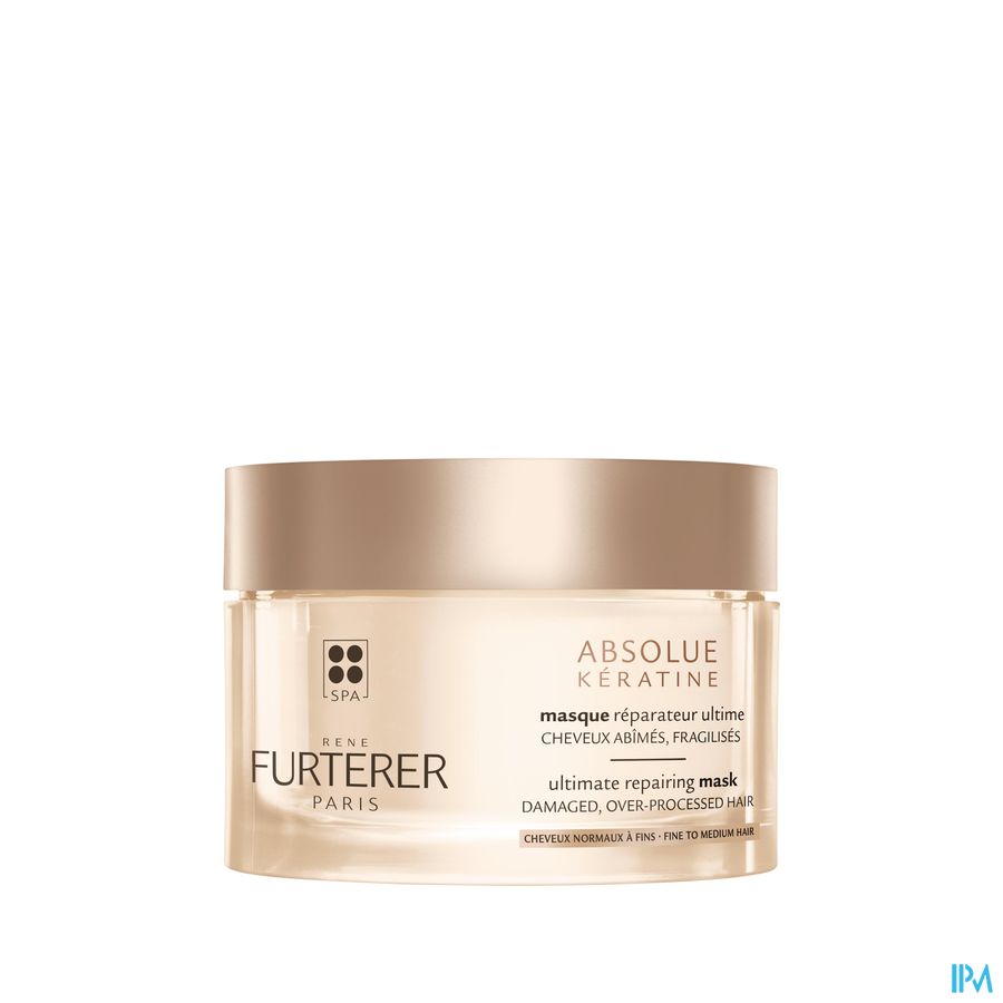 René Furterer Masque réparateur ultime - Cheveux normaux à fins  - Masque à la Kératine pour cheveux abimés - ABSOLUE KERATINE