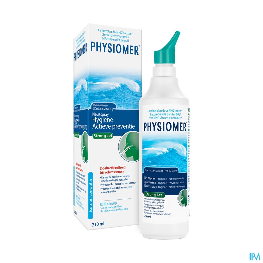 Physiomer® Strong Jet Spray Nasal 210ml –Nez Bouché Lors D’Une Rhinosinusite