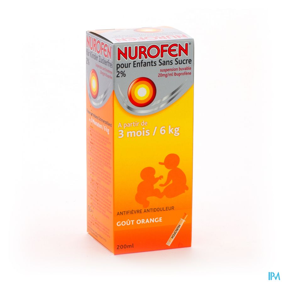 Nurofen Enfant Orange Susp S/sucre 200ml