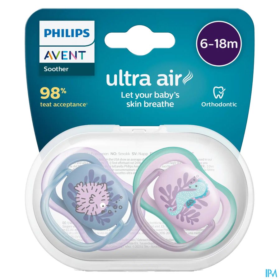 Philips Avent Sucette +6m Ultra Air Animaux Mix