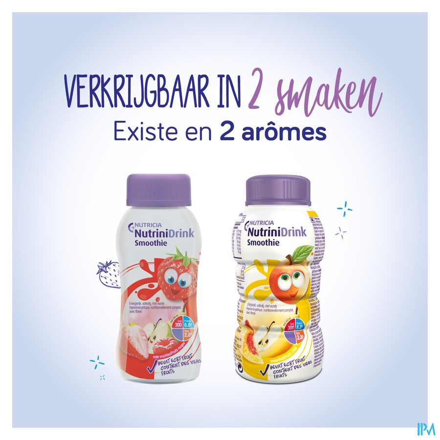 NutriniDrink Smoothie Goût Fruits Rouges Bouteille 200ml