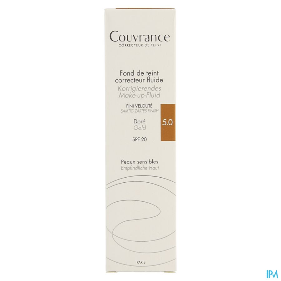 Eau Thermale Avène - Couvrance Fond de teint correcteur fluide Doré