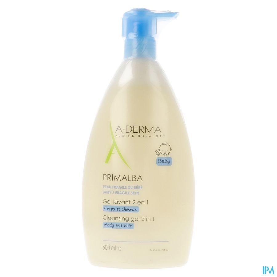 A-DERMA - PRIMALBA GEL LAVANT 2 EN 1 BEBE CORPS ET CHEVEUX - Peaux fragiles du bébé