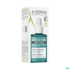 A-DERMA  BIOLOGY AC NIGHT-PEEL Sérum anti-imperfections - Effet peau neuve - Points noirs, acné