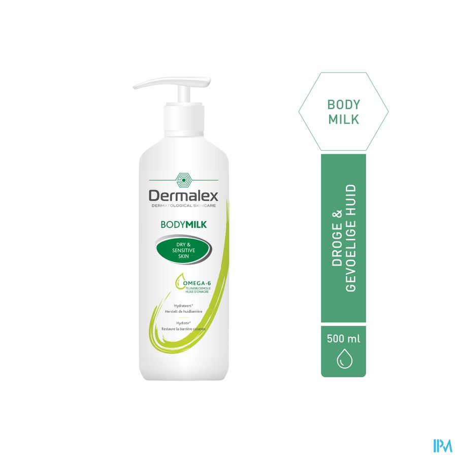 Dermalex® Lait Corporel Hydratant - Peau Sèche Et Sensible - 500ml