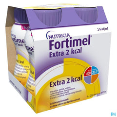 Fortimel Extra 2kcal Goût Abricot Bouteilles 4x200ml