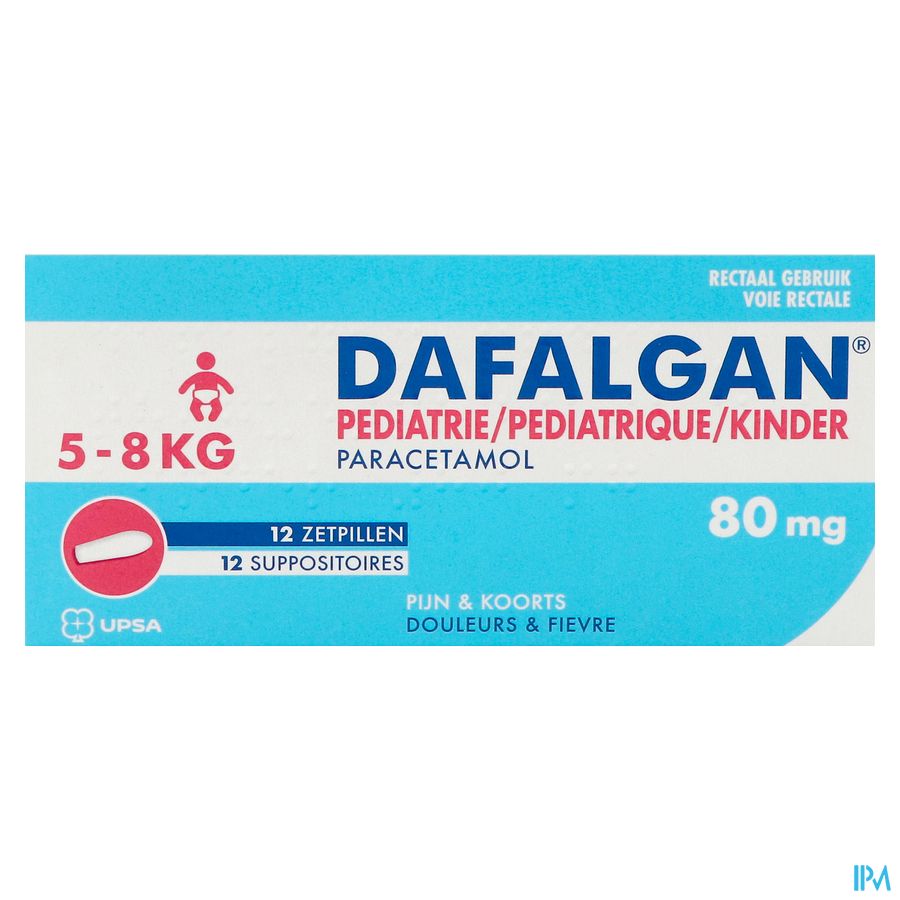 Dafalgan Pediatrique 80mg Suppo 12