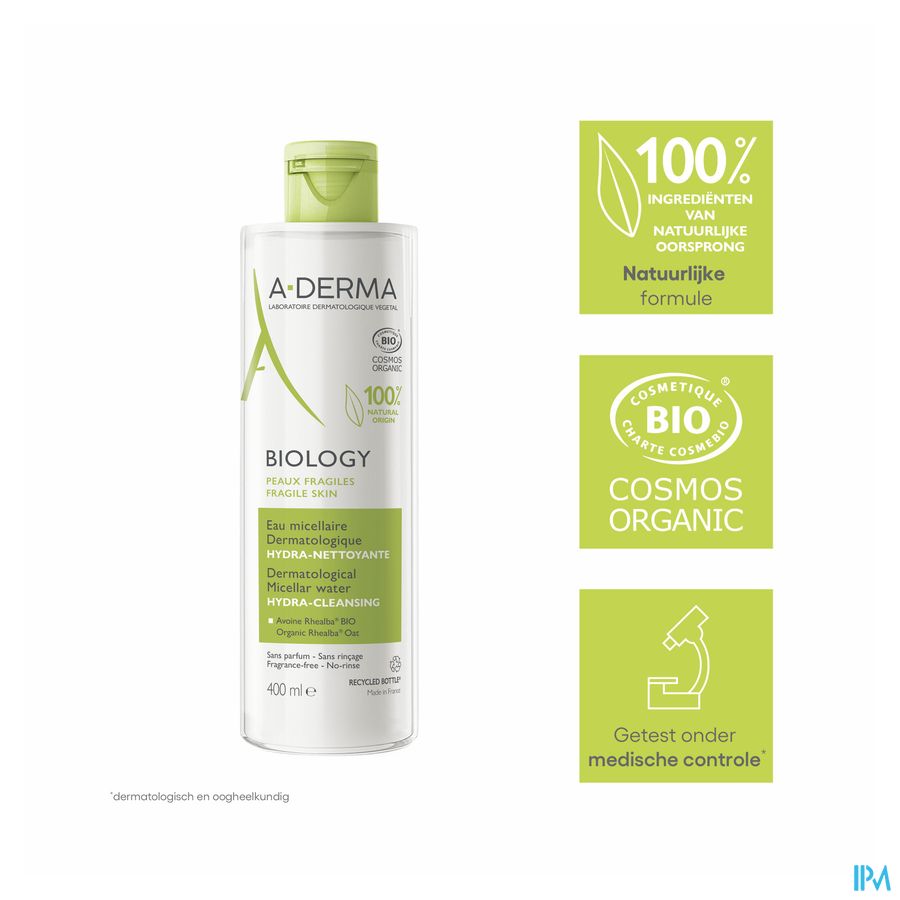 A-DERMA BIOLOGY AC EAU MICELLAIRE - Peau mixte, grasse à tendance acnéique, anti-imperfections