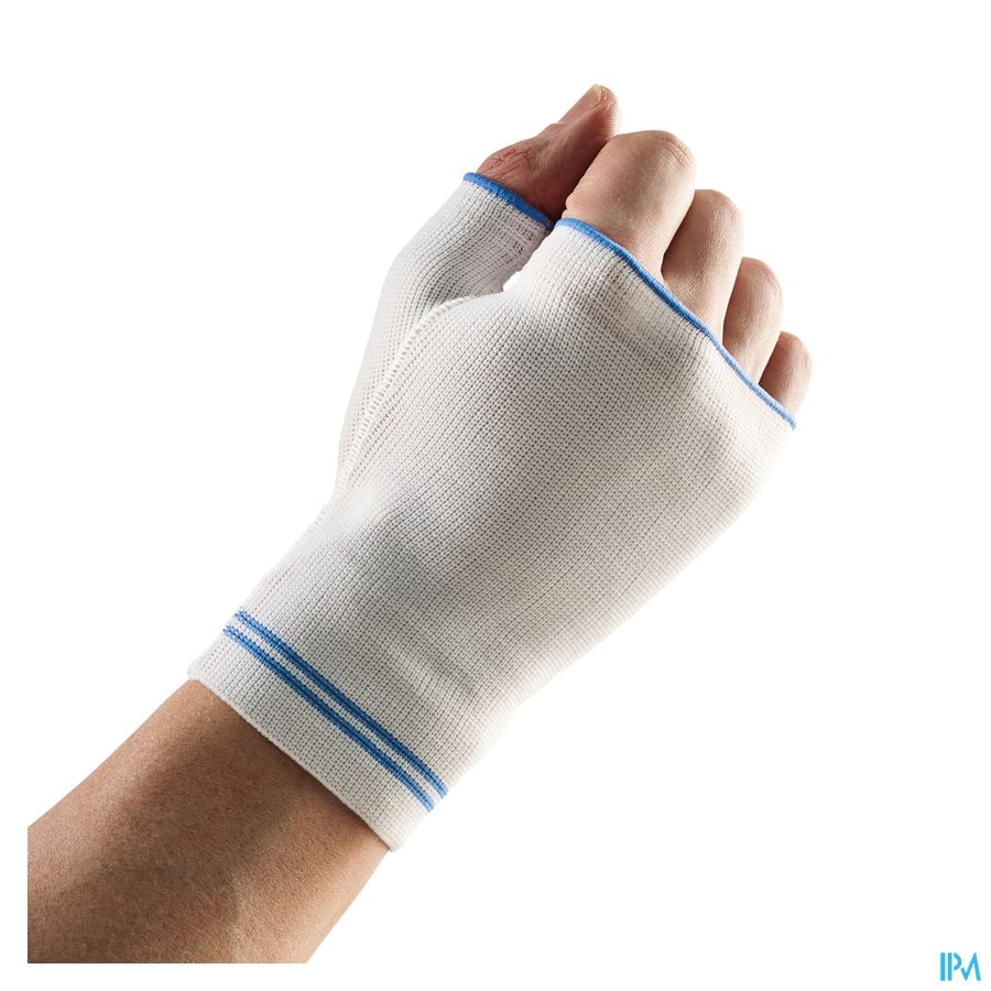 SERRE-POIGNET-MAIN 100 + POUCE BLANC \ 1 = 14,5 - 17,5 CM