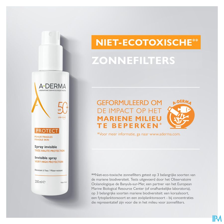 A-DERMA Spray solaire invisible SPF50+ PROTECT